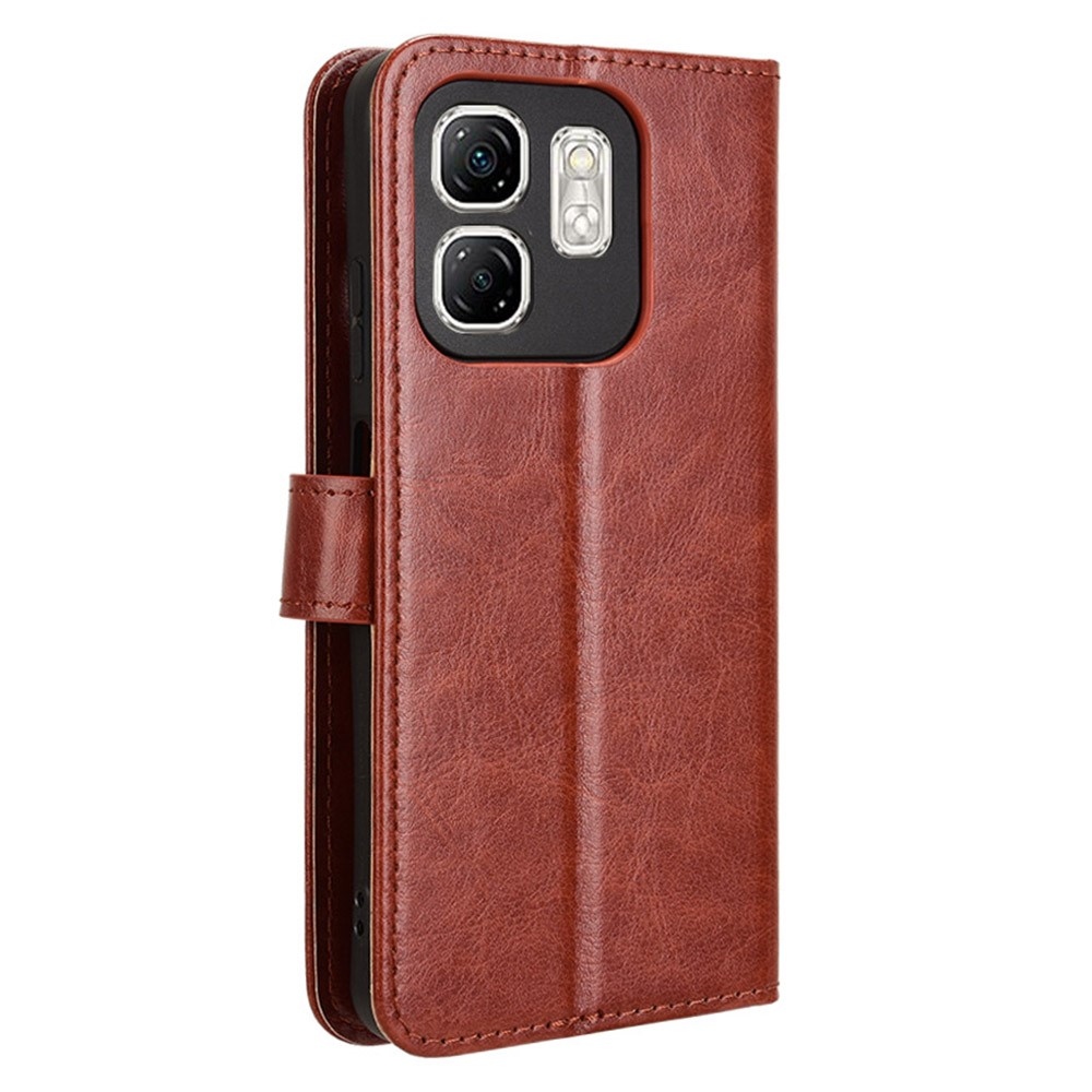 Crazy knižkové púzdro na Infinix Hot 50i/Smart 9 - hnedé