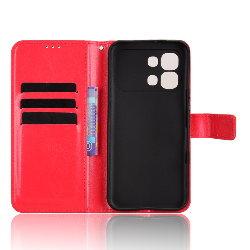 Crazy knižkové púzdro na Infinix Note Edge 5G - červené