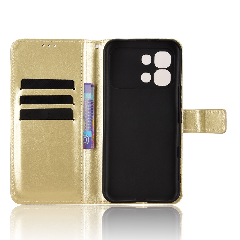 Crazy knižkové púzdro na Infinix Note Edge 5G - zlaté