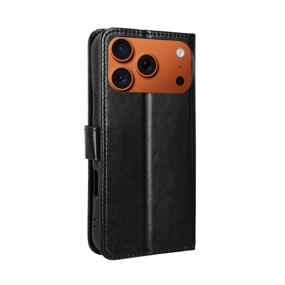 Crazy knižkové púzdro na iPhone 18 Pro Max/17 Pro Max - čierne