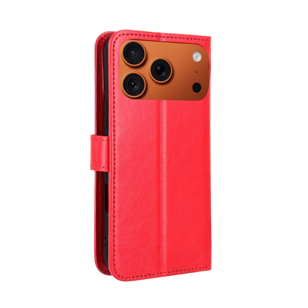 Crazy knižkové púzdro na iPhone 18 Pro Max/17 Pro Max - červené