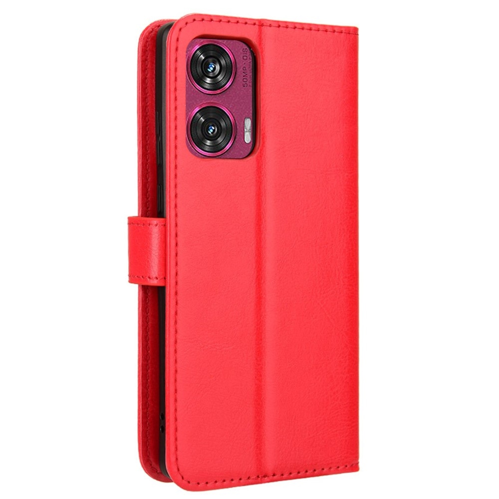 Crazy knižkové púzdro na Motorola Edge 50 Fusion 5G - červené