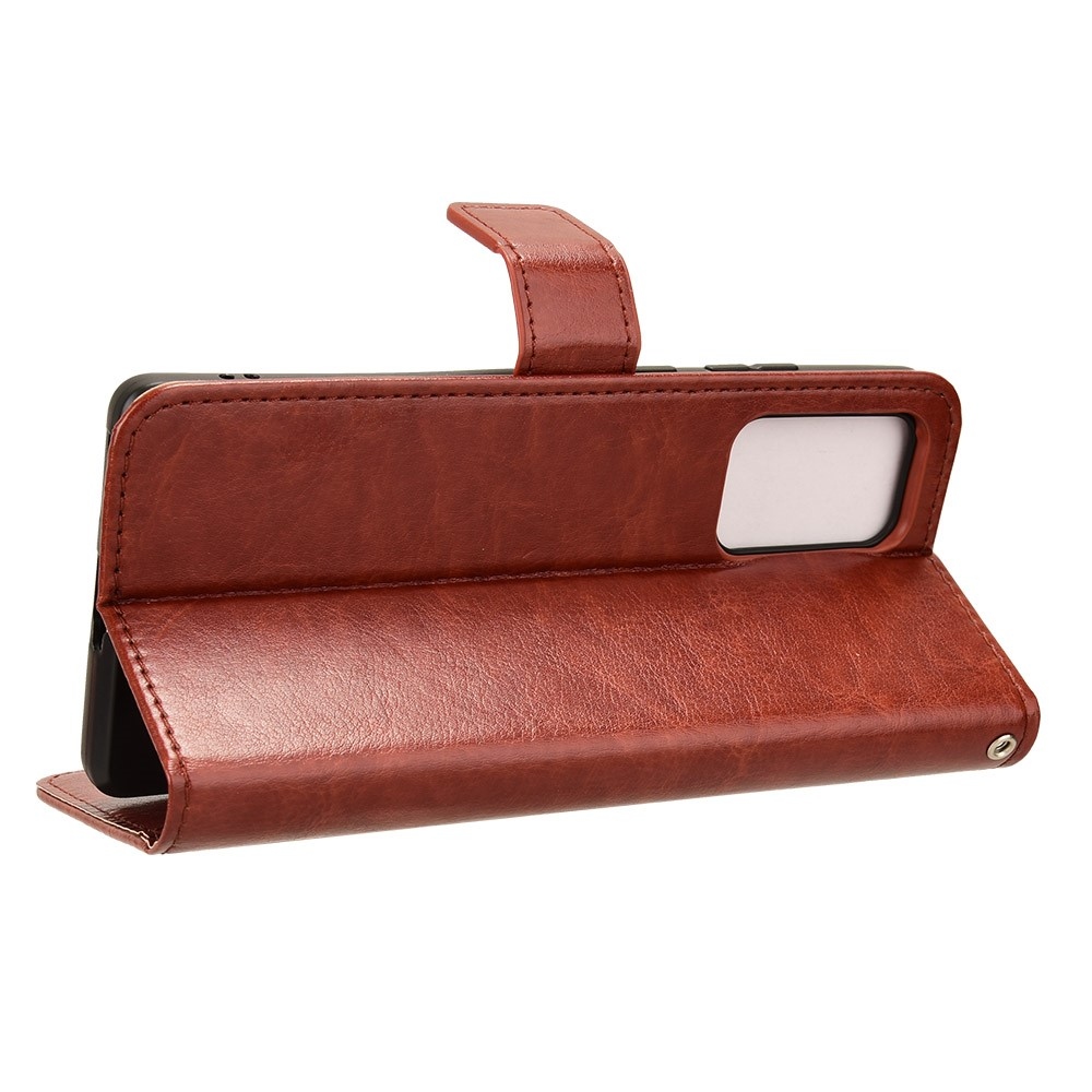 Crazy knižkové púzdro na Motorola Edge 50 Fusion 5G - hnedé