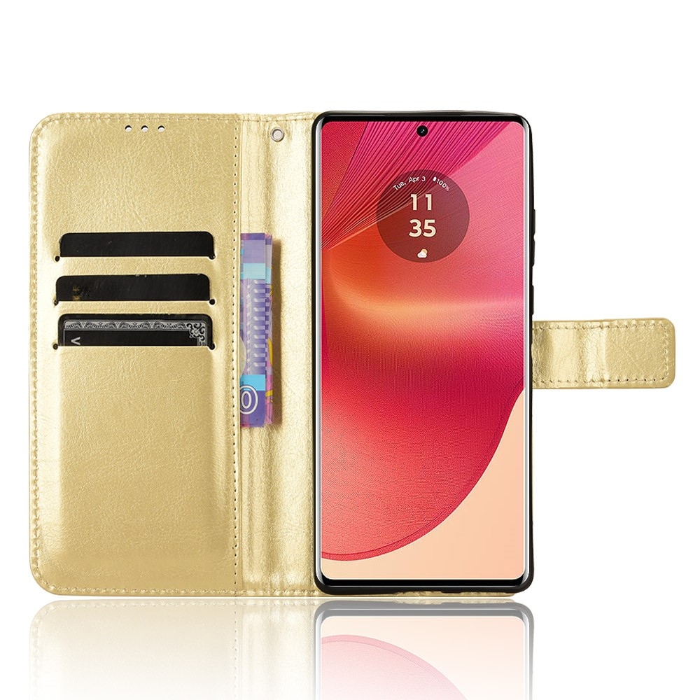 Crazy knižkové púzdro na Motorola Edge 50 Fusion 5G - zlaté