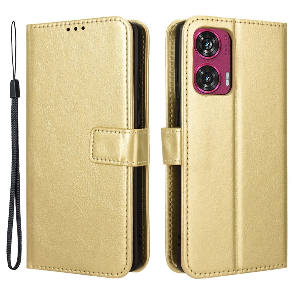 Crazy knižkové púzdro na Motorola Edge 50 Fusion 5G - zlaté