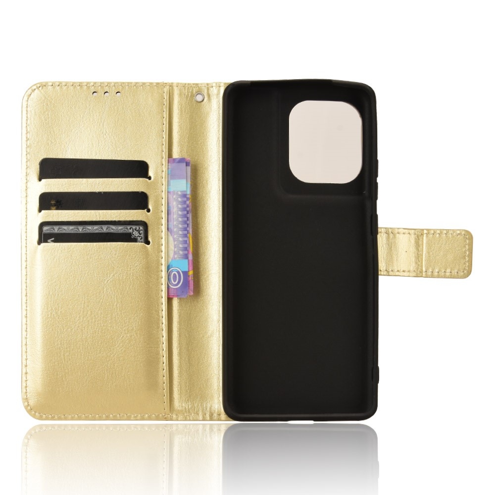 Crazy knižkové púzdro na Motorola Edge 50 Pro 5G - zlaté