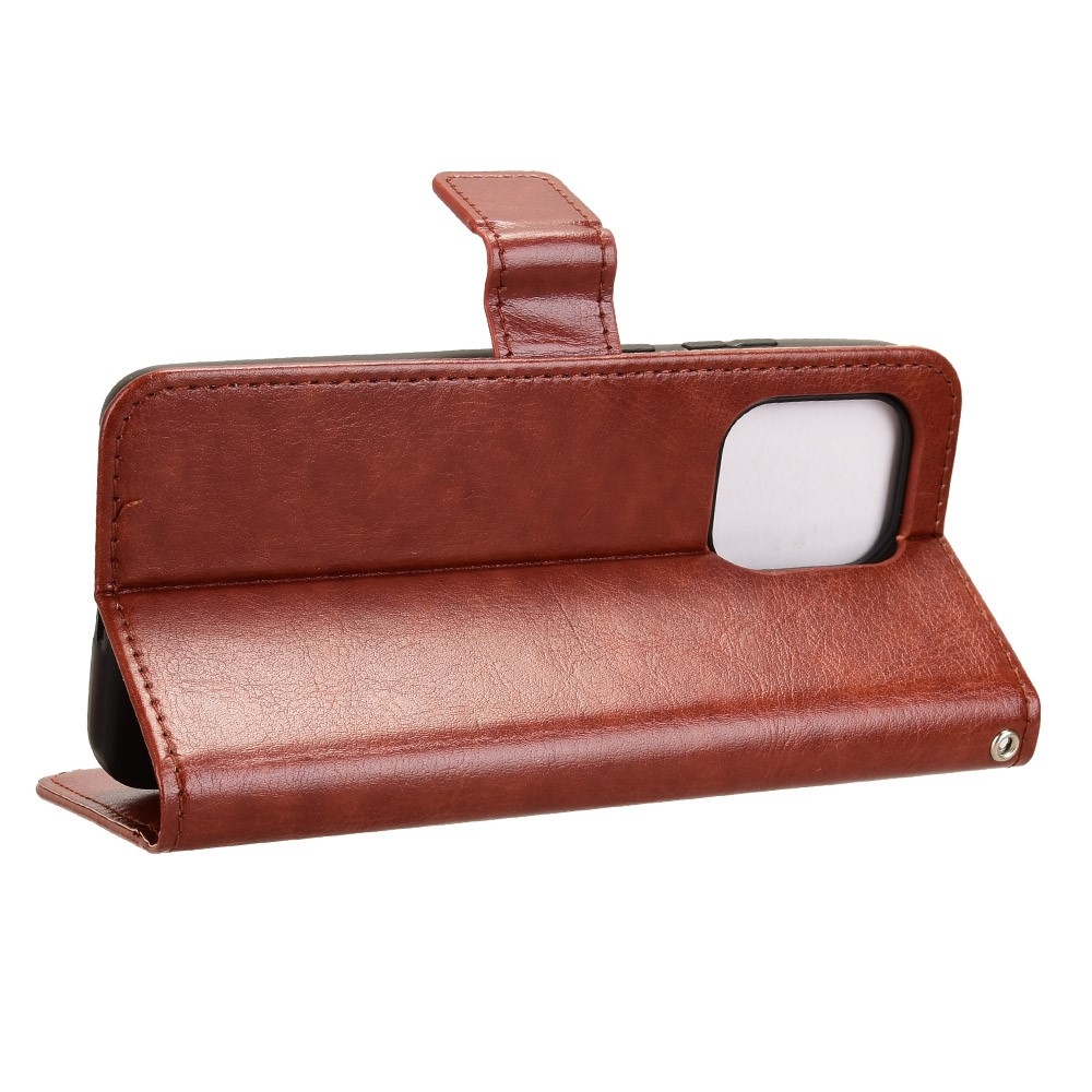 Crazy knižkové púzdro na Motorola Edge 60 Neo 5G/50 Neo 5G - hnedé