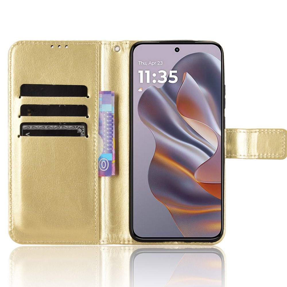 Crazy knižkové púzdro na Motorola Edge 60 Neo 5G/50 Neo 5G - zlaté