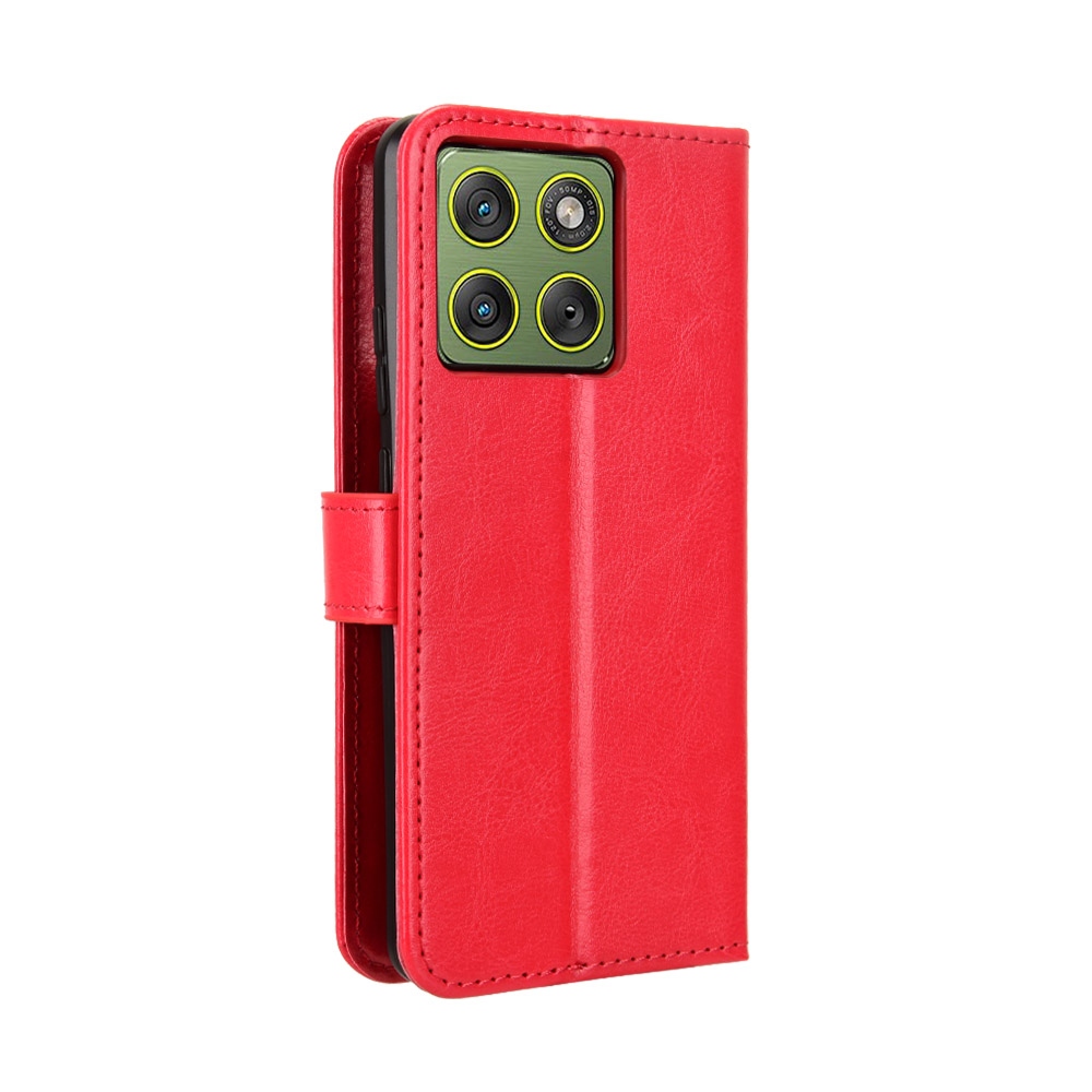 Crazy knižkové púzdro na Motorola Edge 70 5G - červené