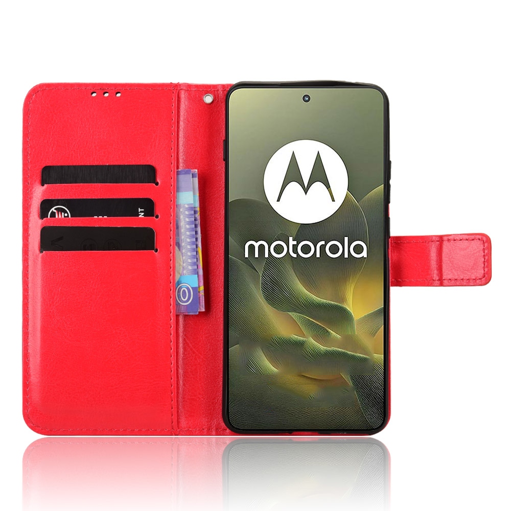 Crazy knižkové púzdro na Motorola Edge 70 5G - červené