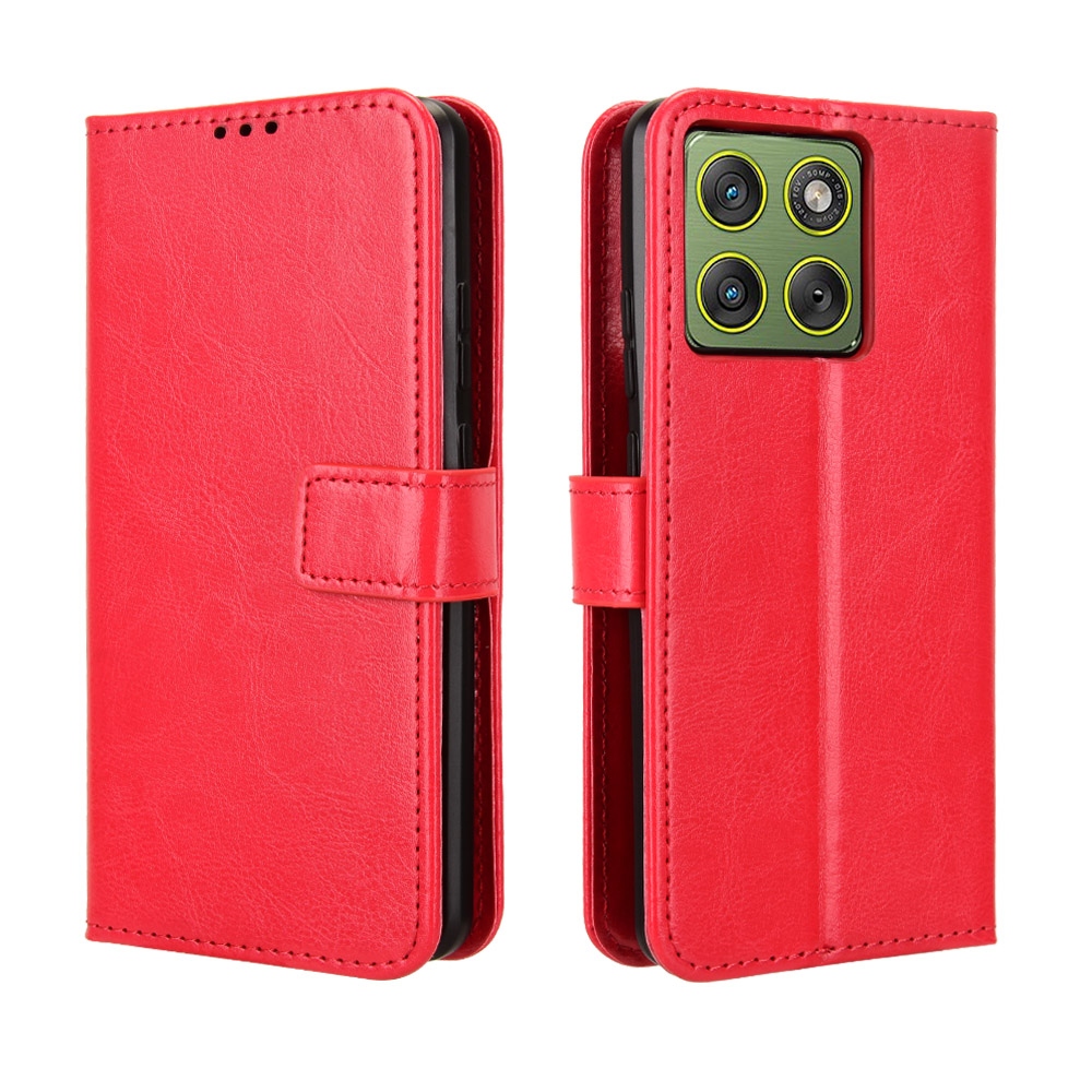 Crazy knižkové púzdro na Motorola Edge 70 5G - červené