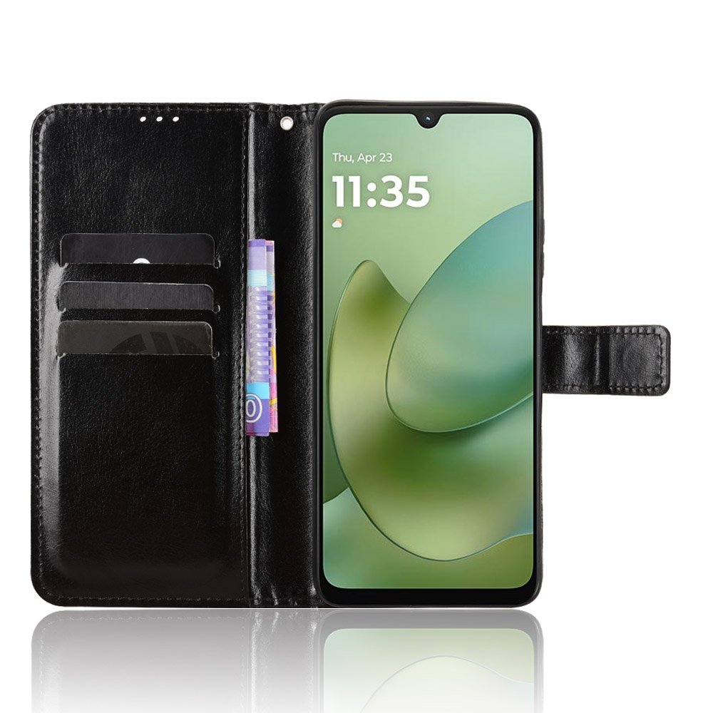 Crazy knižkové púzdro na Motorola Moto G06/G06 Power - čierne