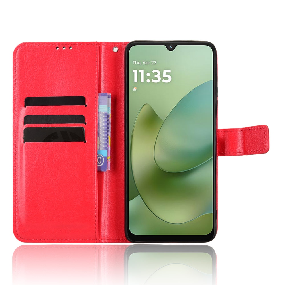 Crazy knižkové púzdro na Motorola Moto G06/G06 Power - červené