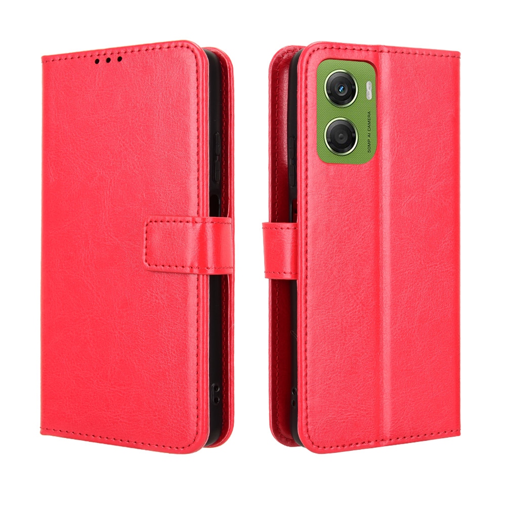 Crazy knižkové púzdro na Motorola Moto G06/G06 Power - červené