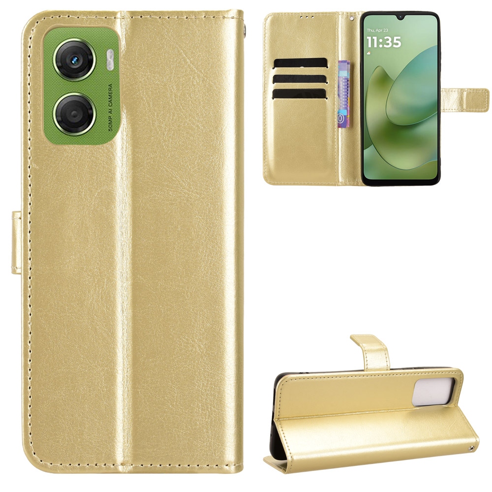 Crazy knižkové púzdro na Motorola Moto G06/G06 Power - zlaté