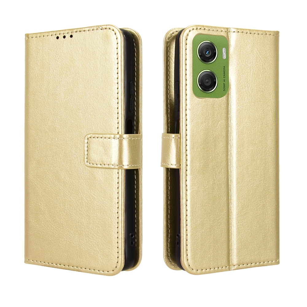 Crazy knižkové púzdro na Motorola Moto G06/G06 Power - zlaté