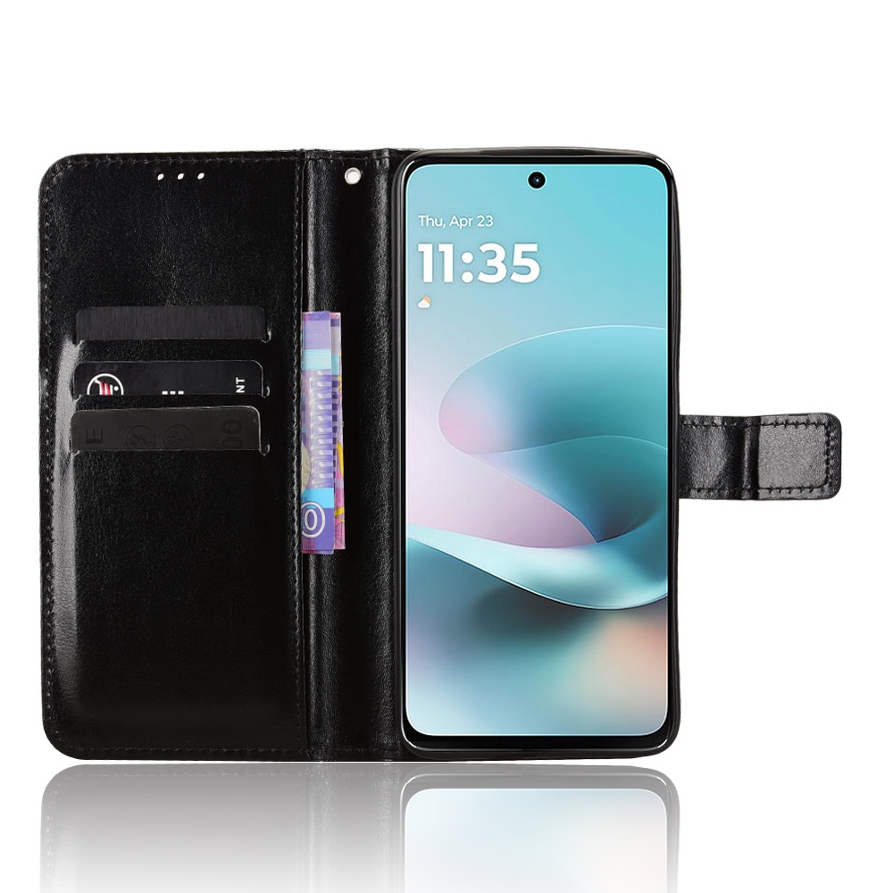 Crazy knižkové púzdro na Motorola Moto G57 Power 5G - čierne