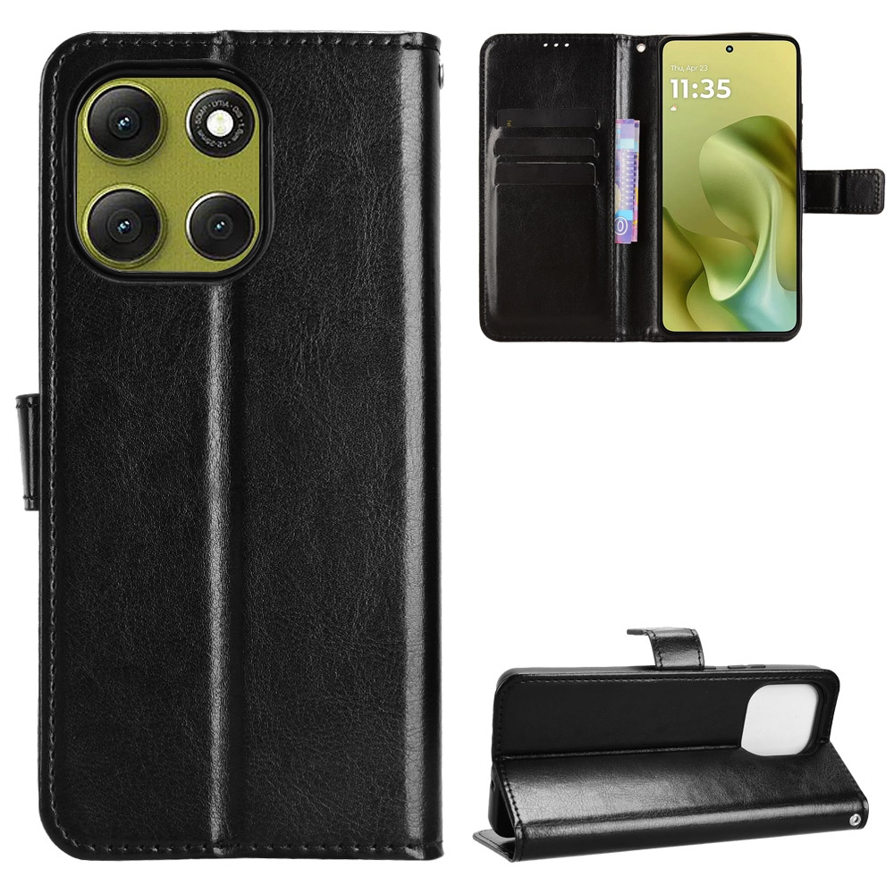 Crazy knižkové púzdro na Motorola Moto G86 5G - čierne