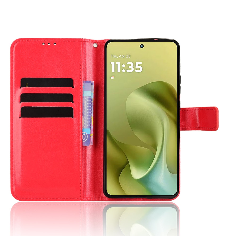Crazy knižkové púzdro na Motorola Moto G86 Power 5G - červené