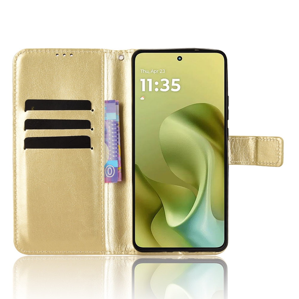 Crazy knižkové púzdro na Motorola Moto G86 Power 5G - zlaté