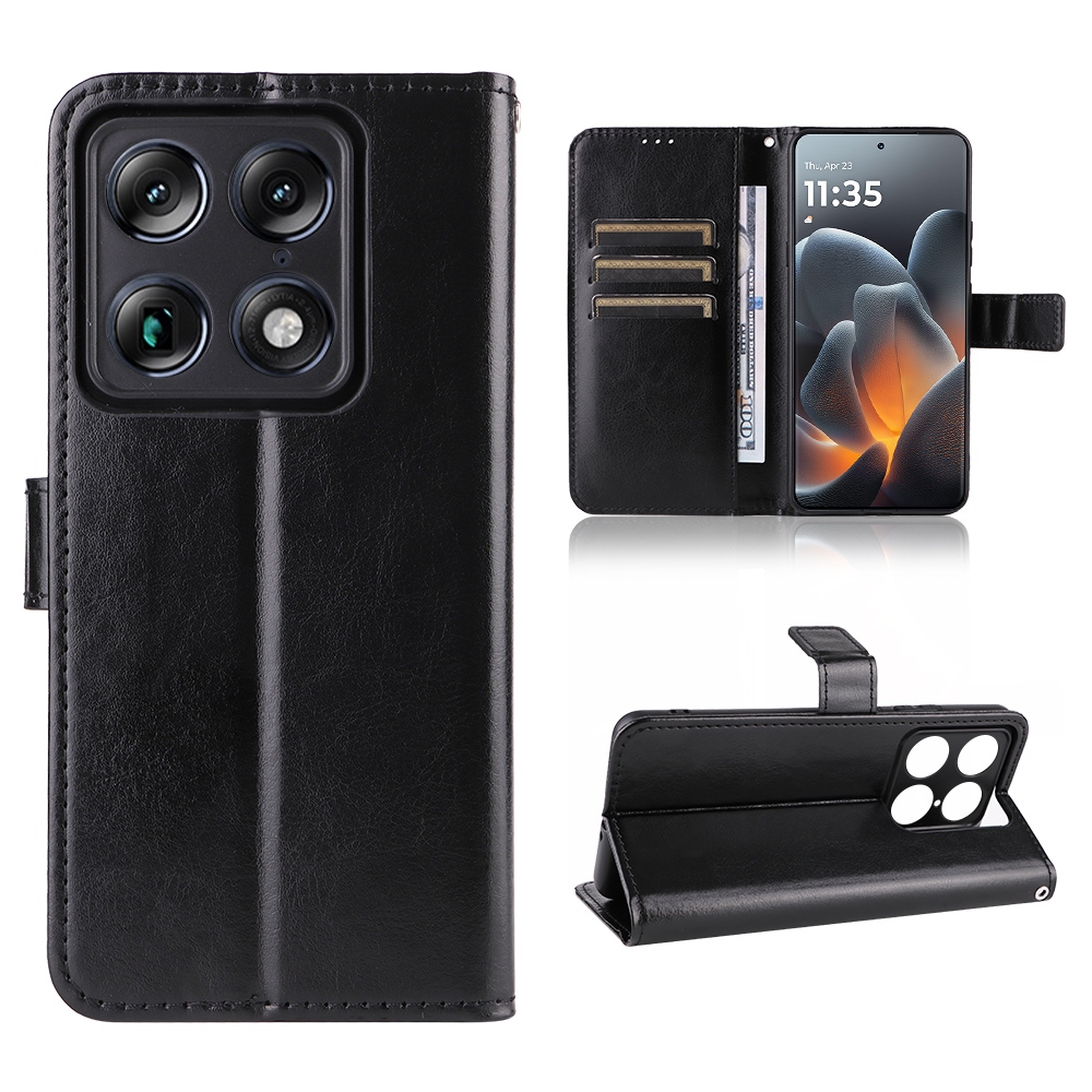 Crazy knižkové púzdro na Motorola Signature 5G - čierne