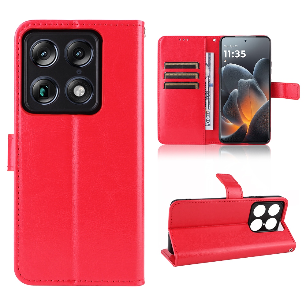 Crazy knižkové púzdro na Motorola Signature 5G - červené