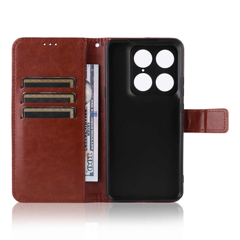 Crazy knižkové púzdro na Motorola Signature 5G - hnedé