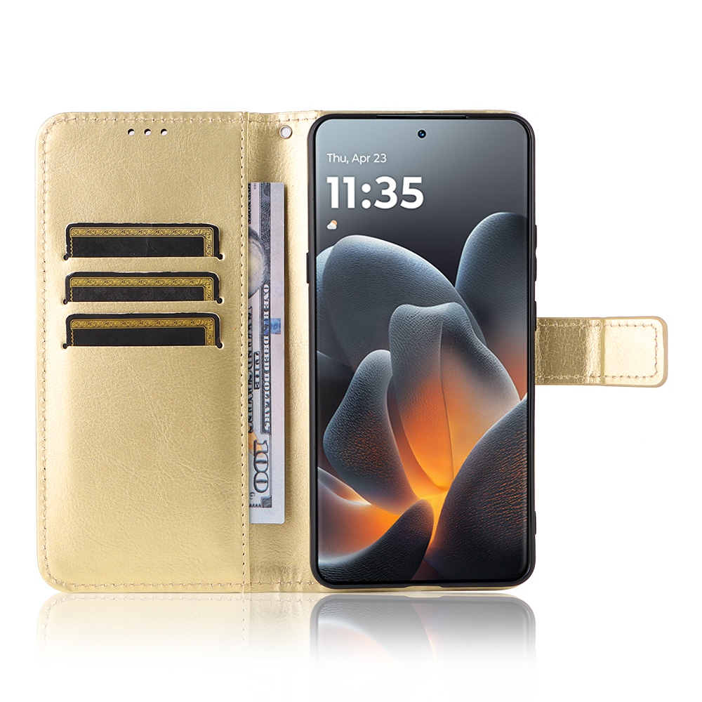 Crazy knižkové púzdro na Motorola Signature 5G - zlaté