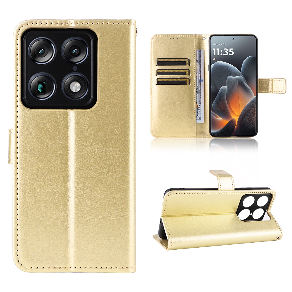 Crazy knižkové púzdro na Motorola Signature 5G - zlaté