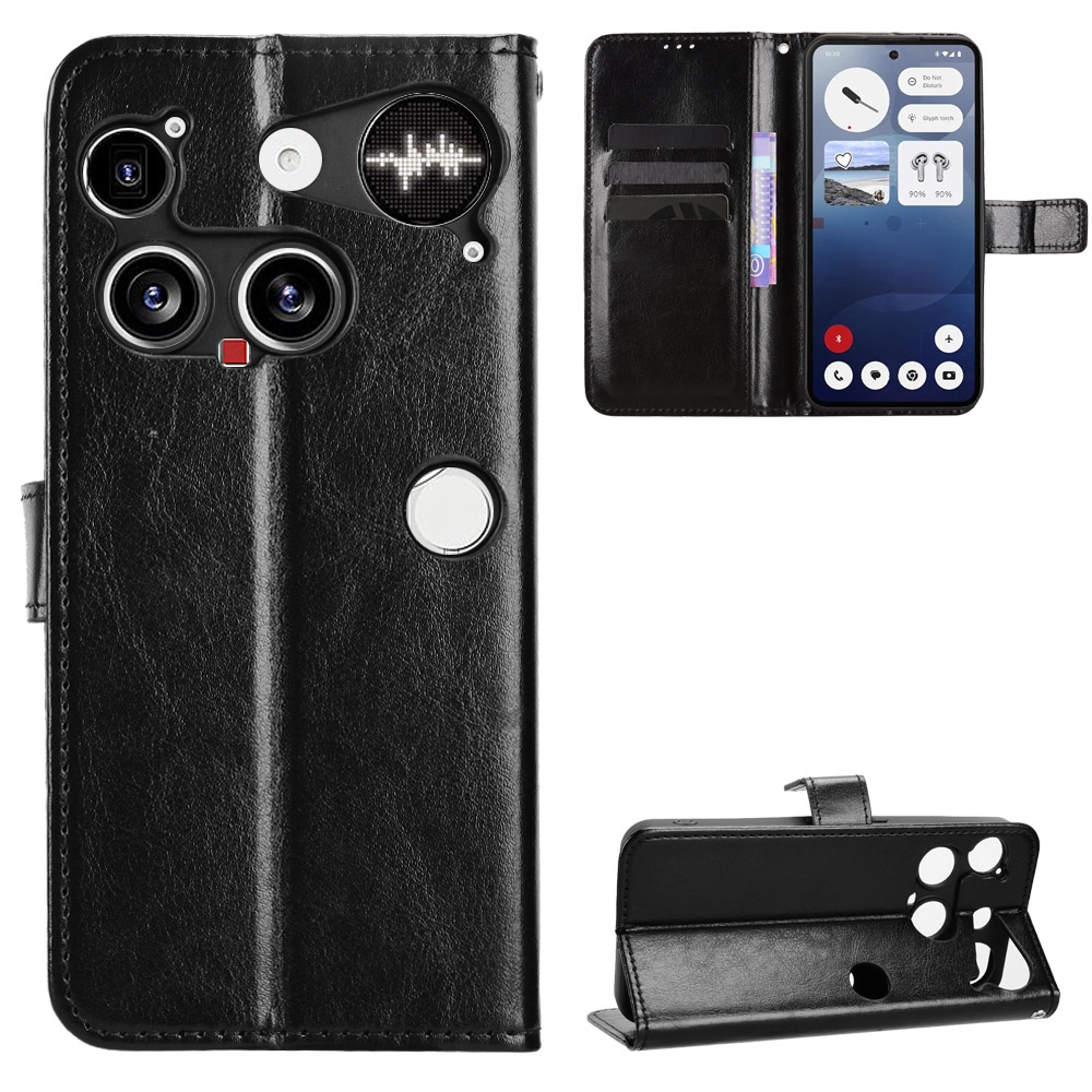 Crazy knižkové púzdro na Nothing Phone (3) 5G - čierne