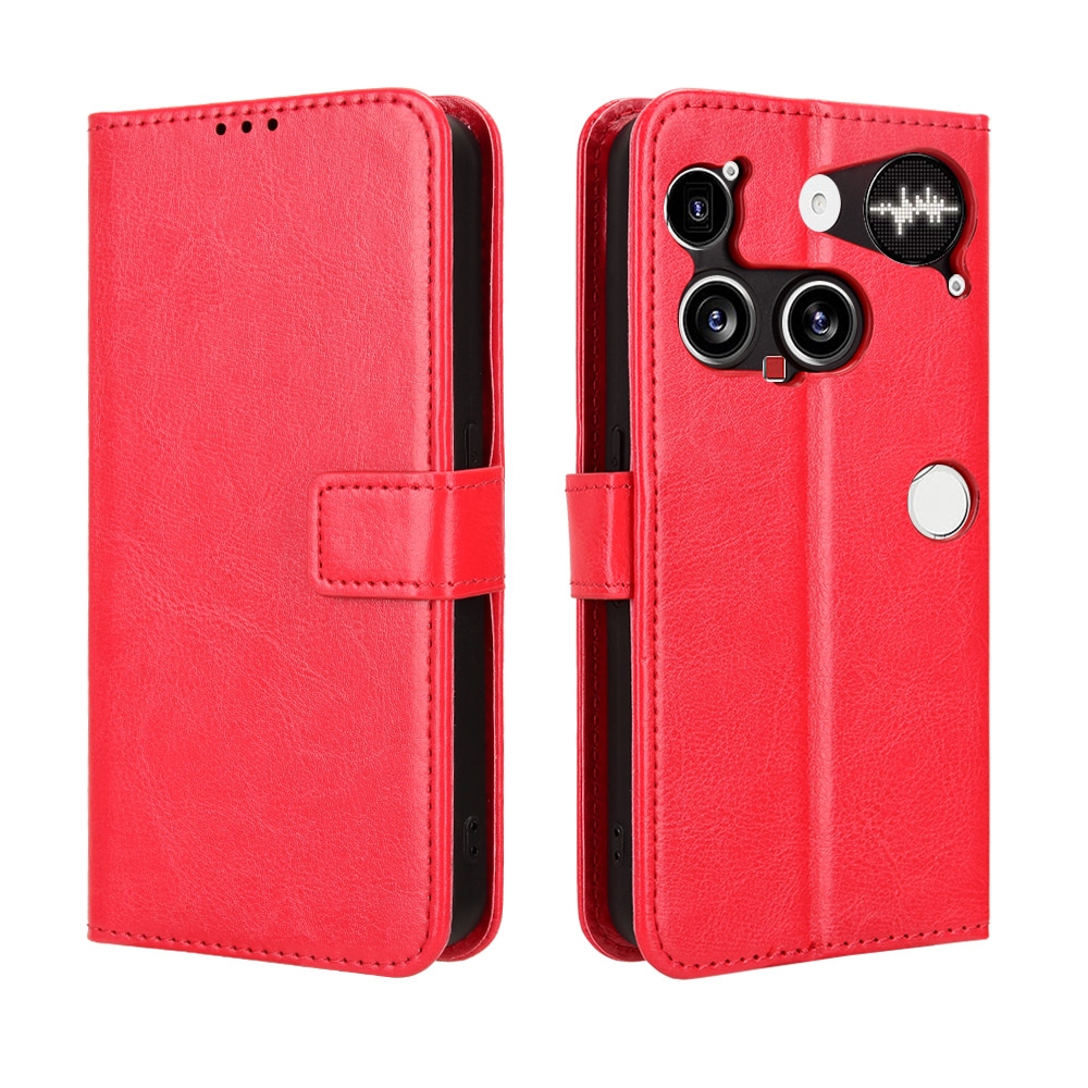 Crazy knižkové púzdro na Nothing Phone (3) 5G - červené