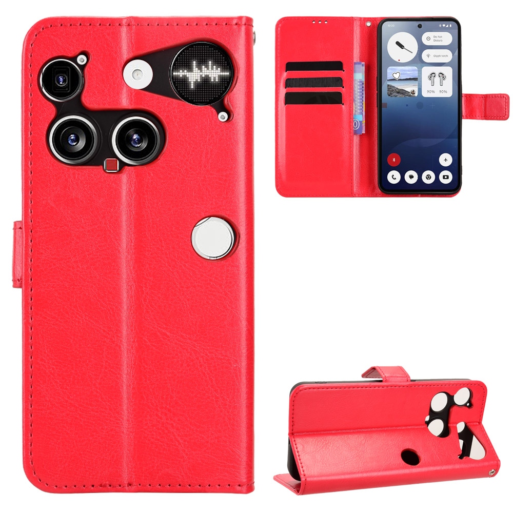 Crazy knižkové púzdro na Nothing Phone (3) 5G - červené