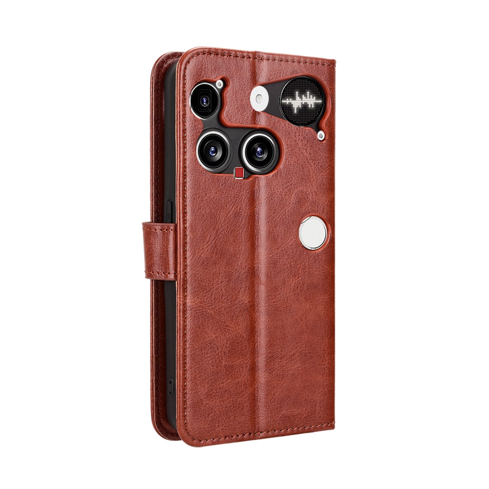 Crazy knižkové púzdro na Nothing Phone (3) 5G - hnedé