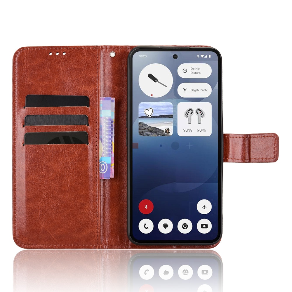 Crazy knižkové púzdro na Nothing Phone (3) 5G - hnedé