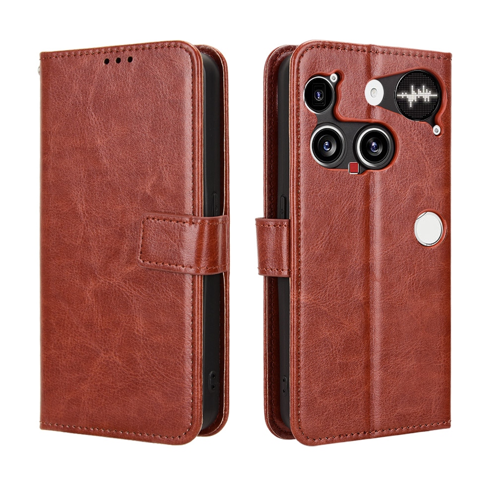 Crazy knižkové púzdro na Nothing Phone (3) 5G - hnedé