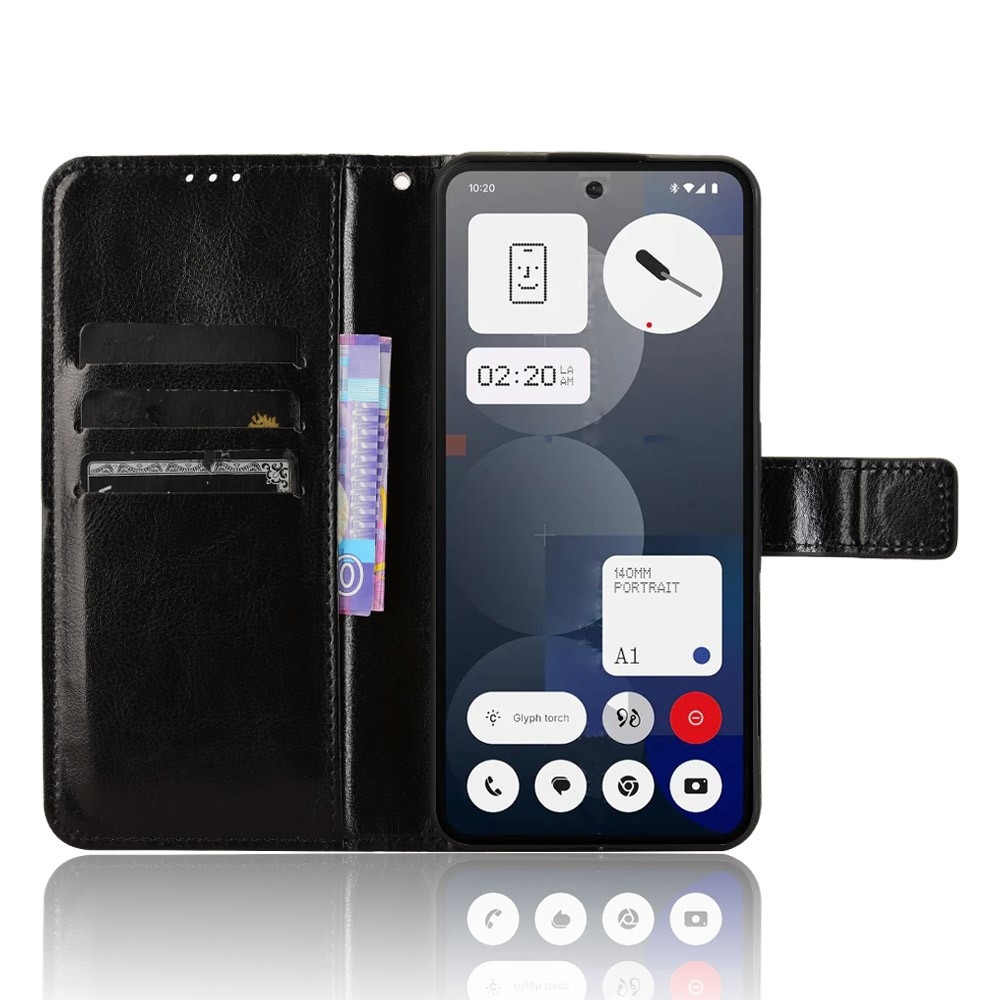 Crazy knižkové púzdro na Nothing Phone (3a) Pro - čierne