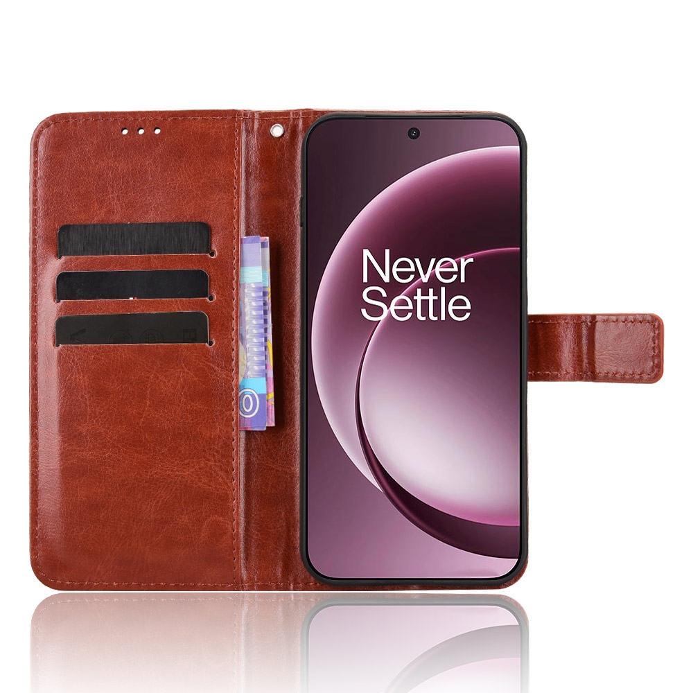 Crazy knižkové puzdro na OnePlus 15 5G - hnedé