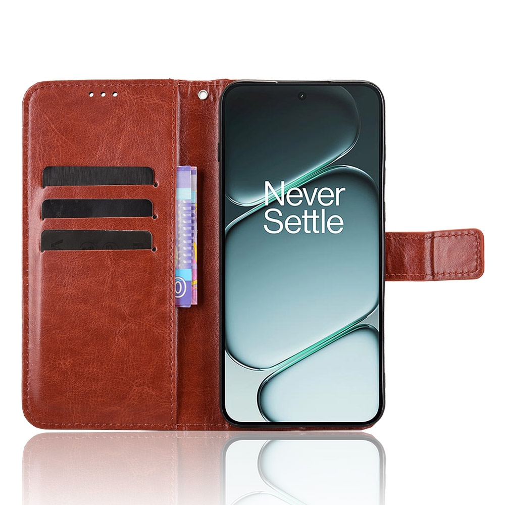 Crazy knižkové púzdro na OnePlus 15R 5G - hnedé