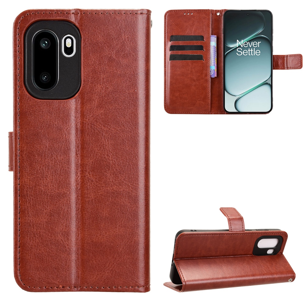 Crazy knižkové púzdro na OnePlus 15R 5G - hnedé