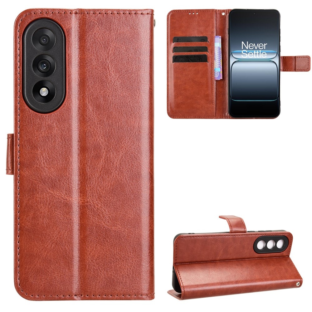 Crazy knižkové púzdro na OnePlus Nord 5 5G - hnedé