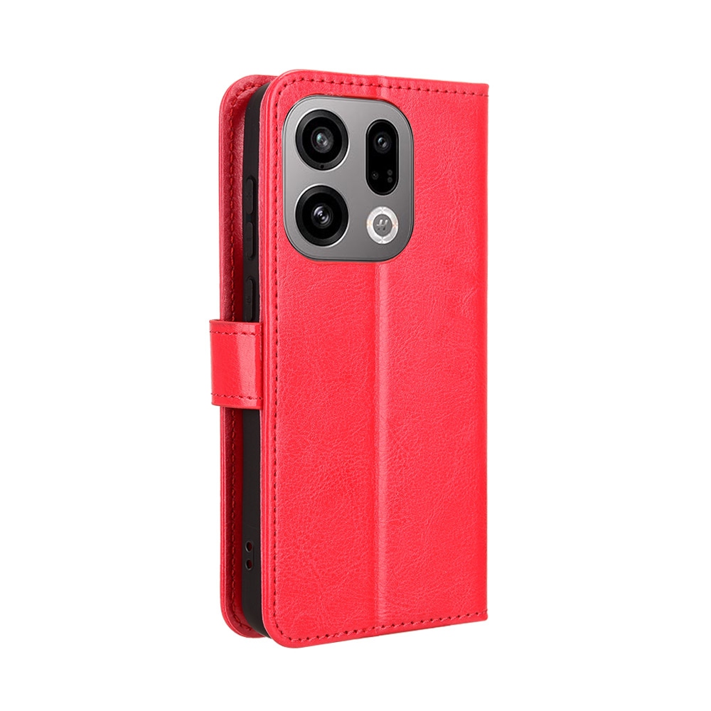 Crazy knižkové púzdro na Oppo Find X9 5G - červené