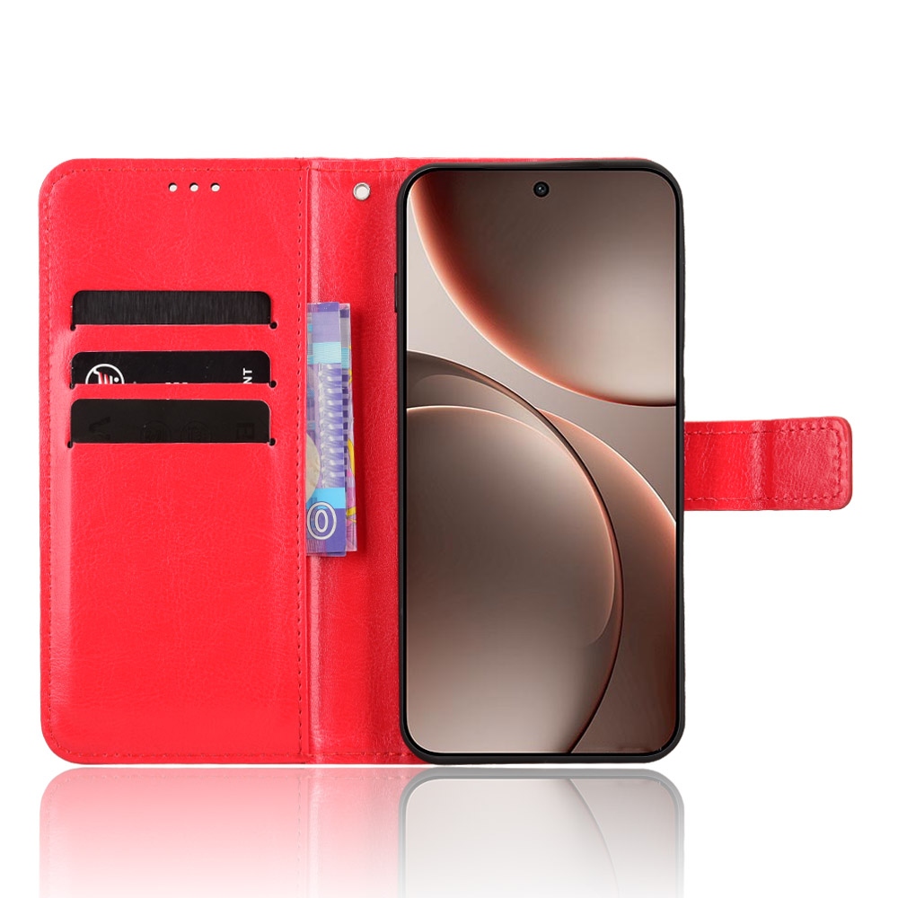 Crazy knižkové púzdro na Oppo Find X9 5G - červené