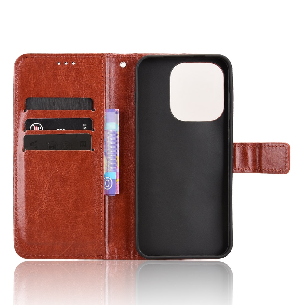 Crazy knižkové púzdro na Oppo Find X9 5G - hnedé