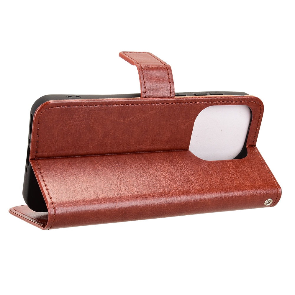 Crazy knižkové púzdro na Oppo Find X9 5G - hnedé