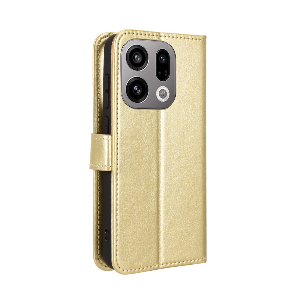 Crazy knižkové púzdro na Oppo Find X9 5G - zlaté