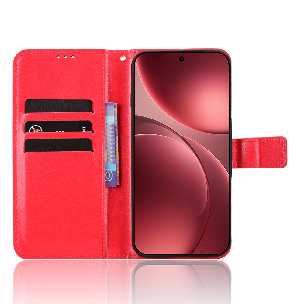 Crazy knižkové púzdro na Oppo Find X9 Pro 5G - červené