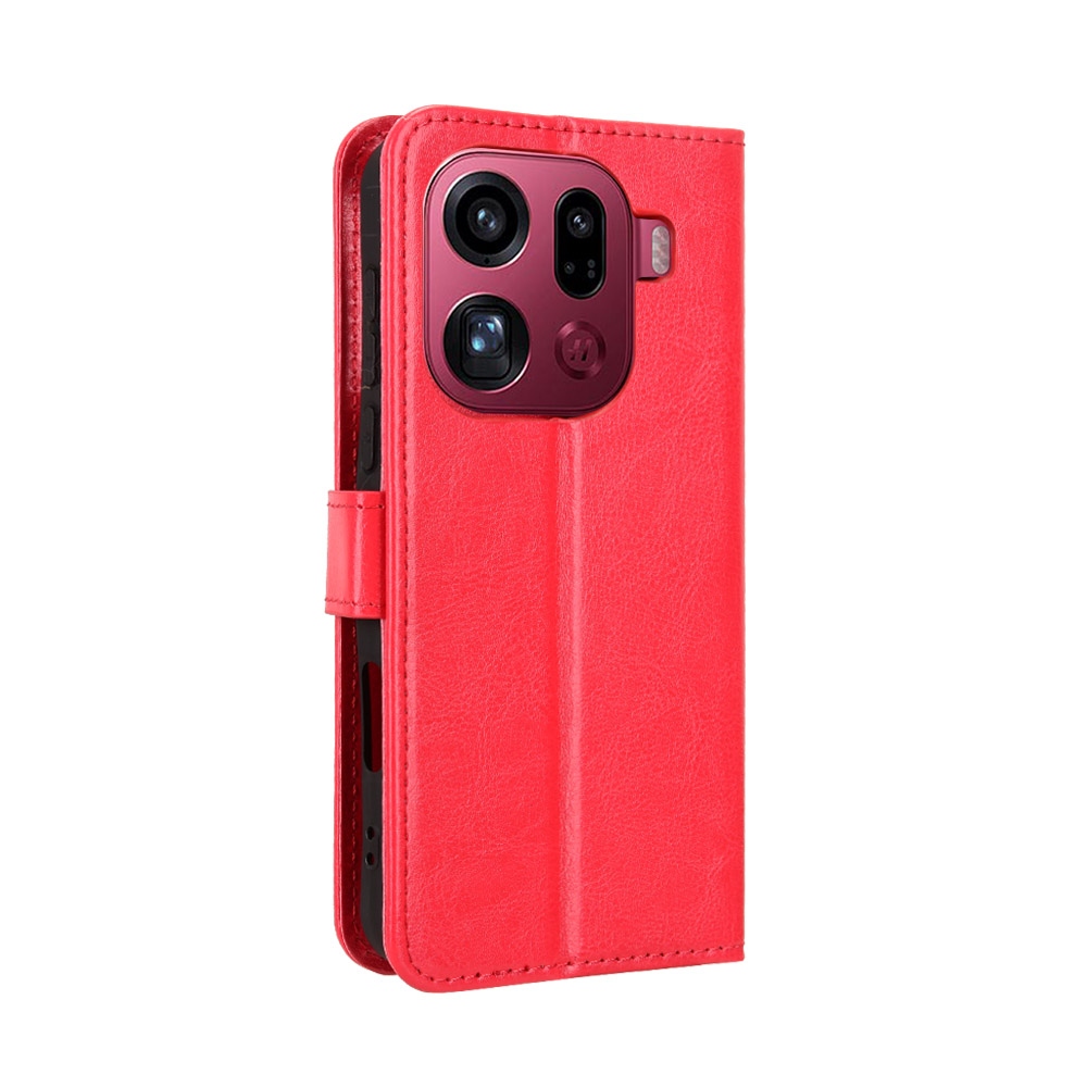 Crazy knižkové púzdro na Oppo Find X9 Pro 5G - červené