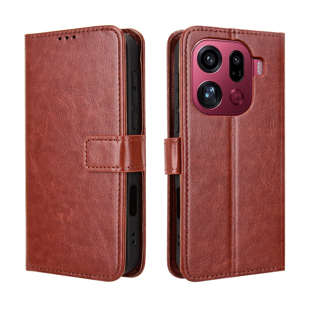 Crazy knižkové púzdro na Oppo Find X9 Pro 5G - hnedé