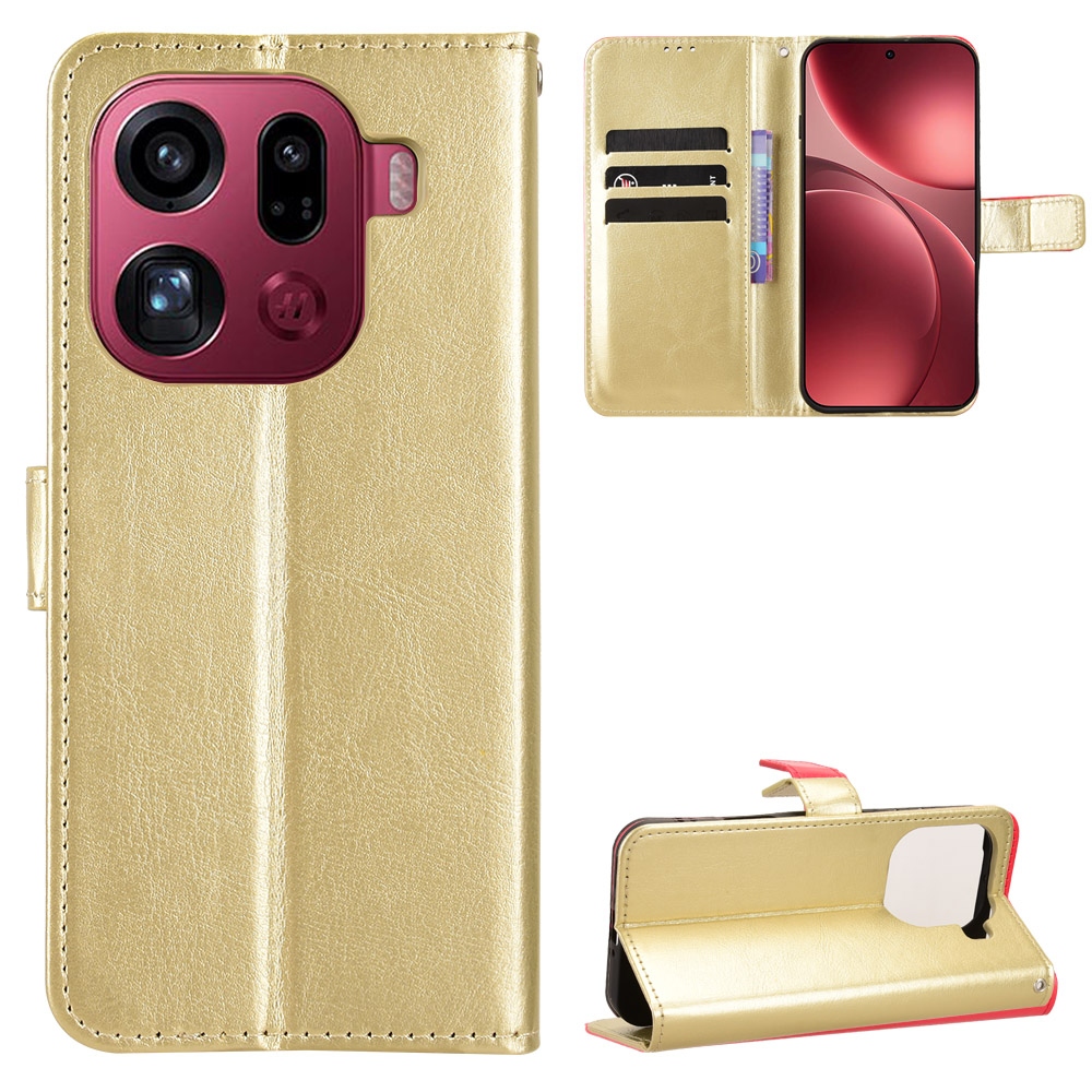 Crazy knižkové púzdro na Oppo Find X9 Pro 5G - zlaté