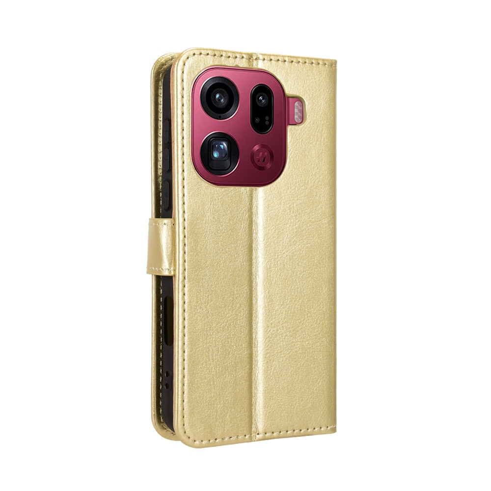 Crazy knižkové púzdro na Oppo Find X9 Pro 5G - zlaté